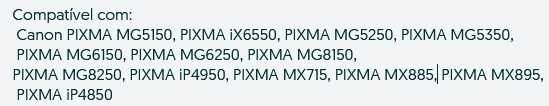 Conjunto  9 Tinteiros Compatíveis Canon C526