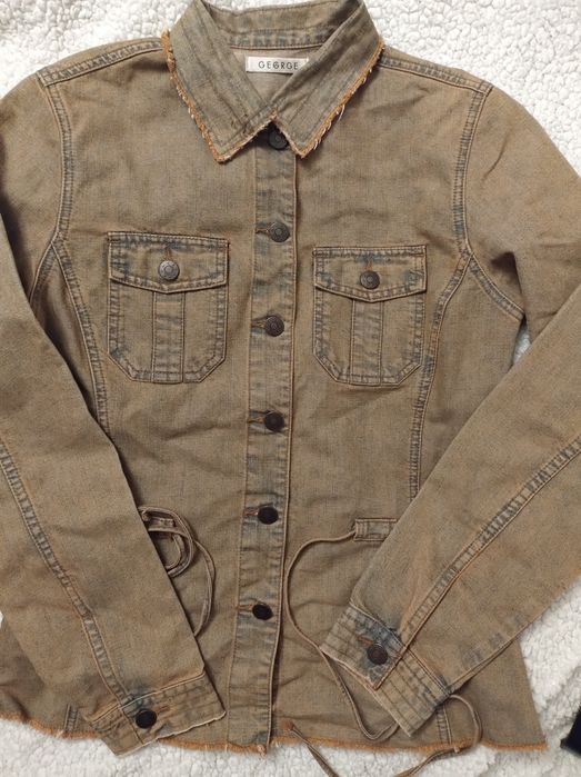 Kurtka a'la jeansowa, brązowa