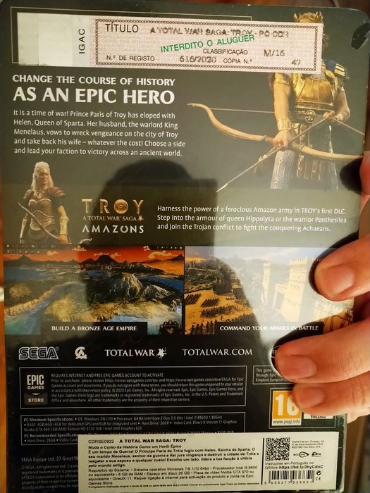 Total War Troy Jogo PC Edição Limitada Novo em folha e Selado