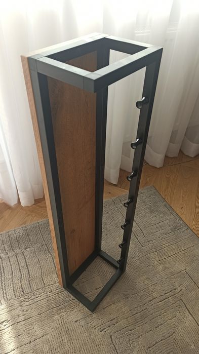 Półka wieszak na korytarz drewniany metalowy .