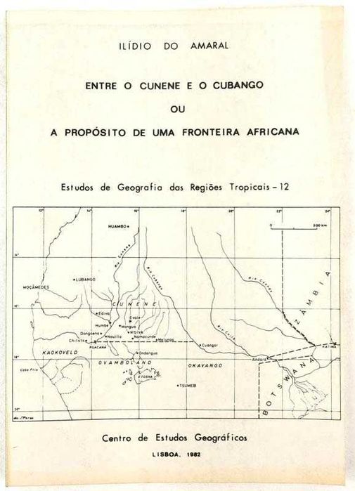 Entre o Cunene e o Cubango ou a propósito de uma fronteira Africana