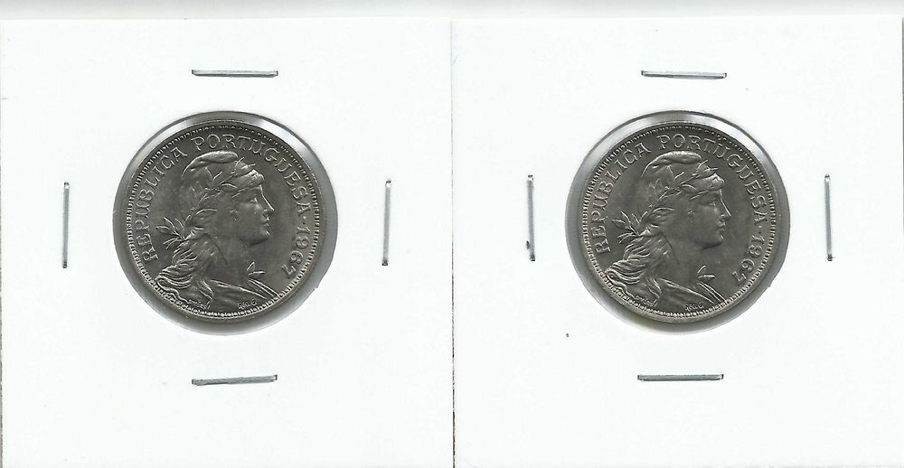 Portuguese Coins – Two 1967 50-Cent Coins – BELAS