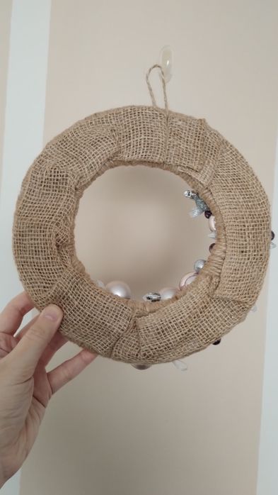 Wianek bożonarodzeniowy, na drzwi, lekki, rękodzieło, unikat