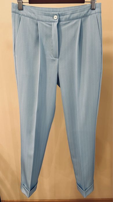 Брюки укороченые в полоску