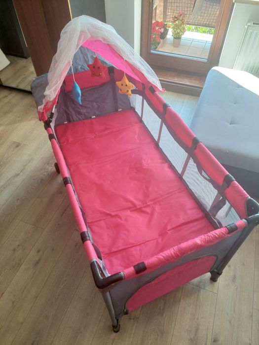 Łóżeczko turystyczne BABY COO dwupoziomowe 120x60 + materac