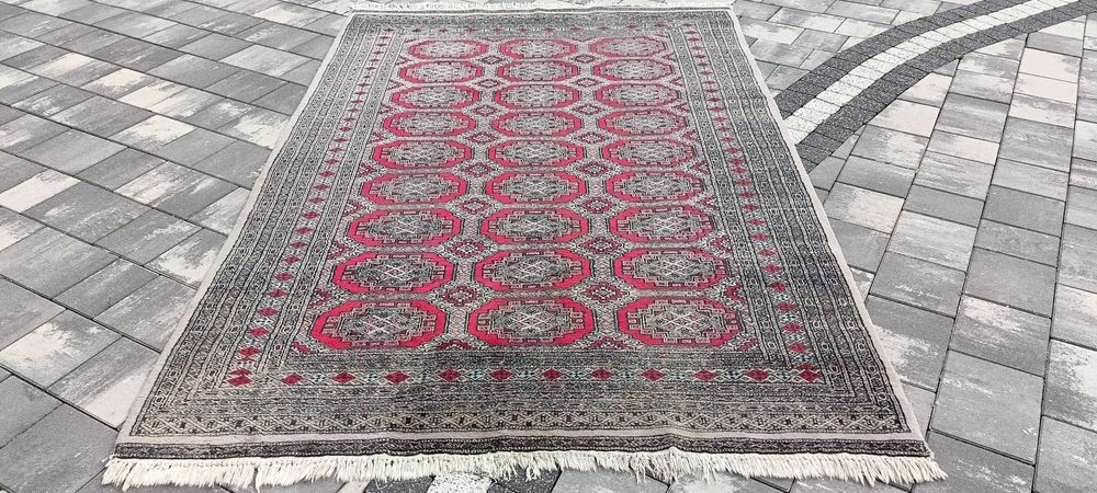 Buchara ręcznie tkany dywan wełniany 237 x 150 cm wełna