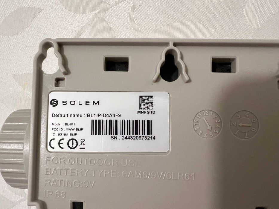 Solem BL-IP 1 - Programador jardim rega Bluetooth 9V pilha via APP para uma zona