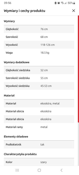 Fotel do biurka obrotowy SEVEN Jasnoszary