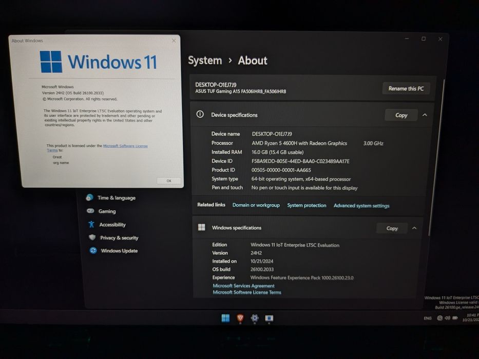 Ноутбук ASUS TUF GAMING A15 fa506ihr
