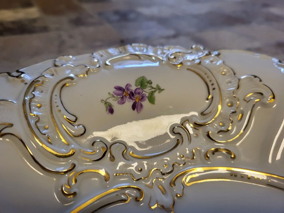 Misnia (Meissen) 30cm  Porcelana Talerz Patera  dekoracyjna