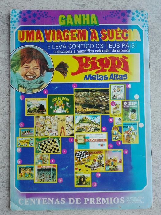 Pippi - Meias Altas, caderneta de cromos (completa)