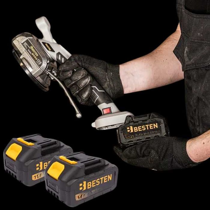 Акумуляторна віброприсоска для плитки BESTEN BE0002855 2 АКБ 24V/5Ah