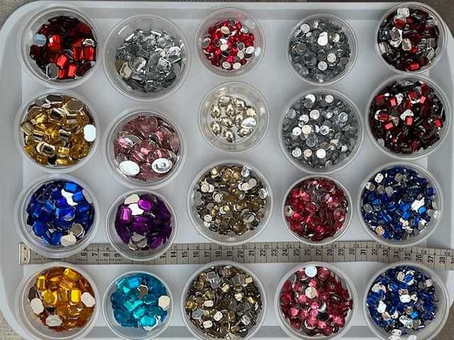 stock completo de strass para trajes de dança, palco e artesanato
