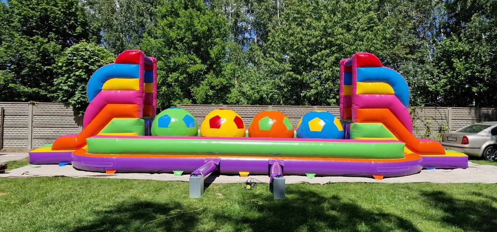 Dmuchaniec Wipeout bigballer tor przeszkód dmuchany piłki kule polska