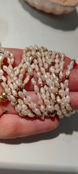 Perły naturalne komplet