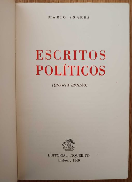 Mário Soares -Escritos Políticos (portes incluídos)