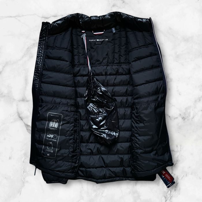 -55%$ XL XXL Tommy Hilfiger черная куртка микропух демисезон вітровка