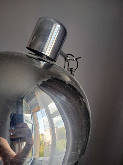Lampa stojąca srebrna