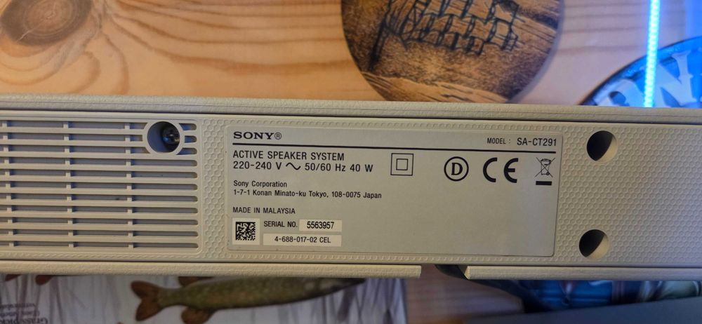 Soundbar SONY CT291 idealny + walnięty subwoofer
