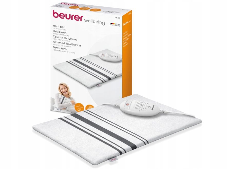 poduszka grzewcza elektryczna beurer hk 25 biała jak nowa