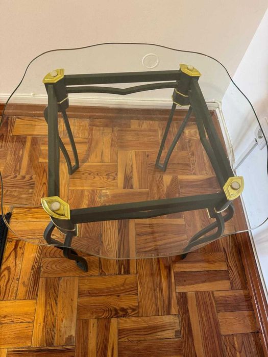 mesa de vidro sala de estar