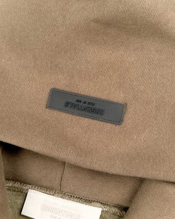 Худі Fear Of God Essentials Logo-Flocked Zip-Up Hoodie Tobacco