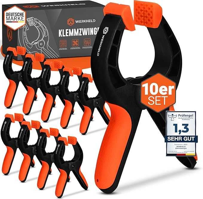 WERKHELD® Zestaw Zacisków Sprężynowych [6 Sztuk]