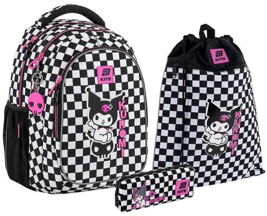 Набір підлітковий 3в1 Рюкзак Kite Education teens Kuromi, пенал, сумка