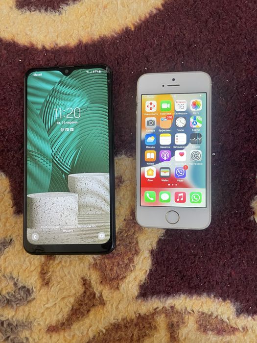 iPhone SE 64 GB  и Samsung A10s