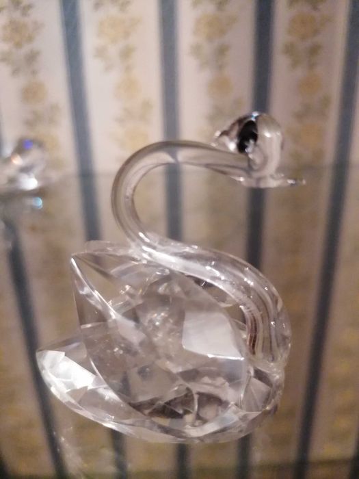 Par de Cisnes de Cristal Swarovski
