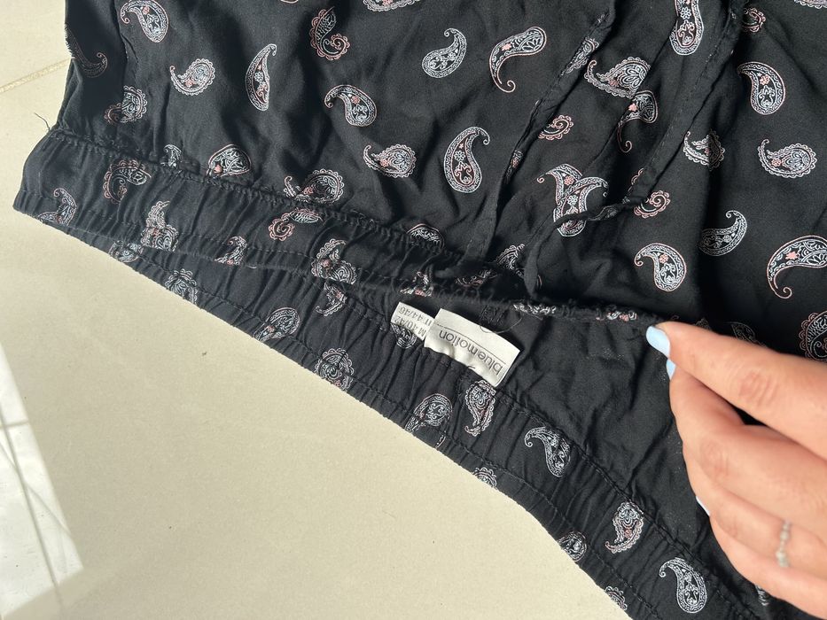Spodnie czarne haremki luźne letnie L/xl na gumie