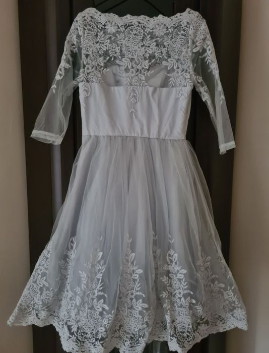 Chi chi London śliczna sukienka koronka ślub wesele cywilny r. L