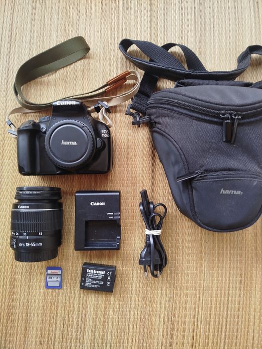 Canon 1100d + 18-55mm + memory card + camera bag64750549718017120