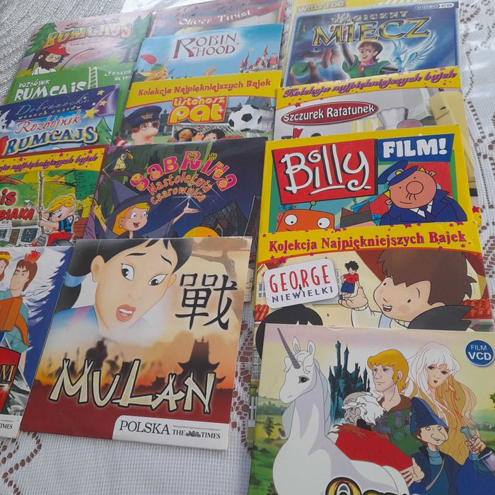 Bajki na płytach vcd 16 szt różne Tytuły.