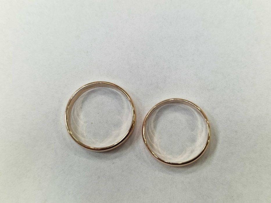 Złote obrączki/ Warmet/ WWJ/ 585/ 2.67 gram/ 2.16 gram/ R15/ R18