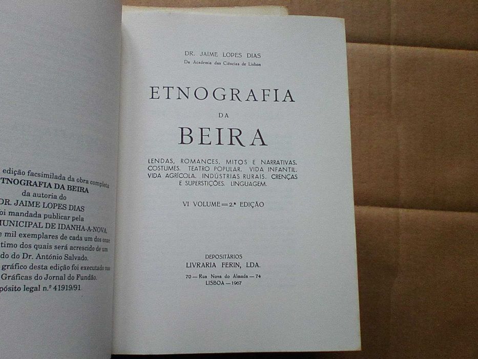Etnografia da Beira 11 volumes completo