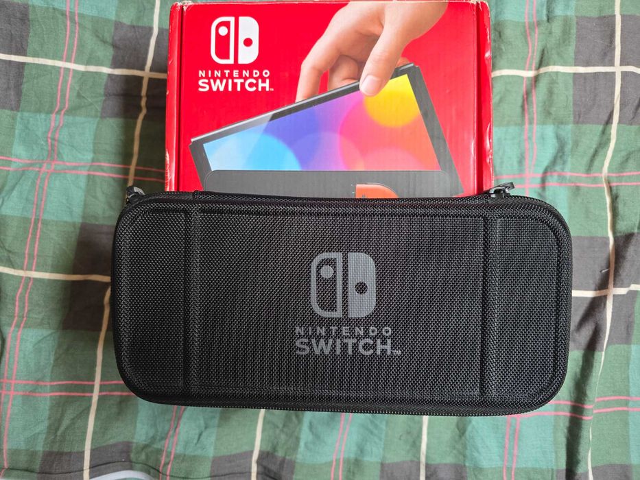 Nintendo Switch OLED + Chip Picofly | Dual Boot | Zestaw 128GB | Etui