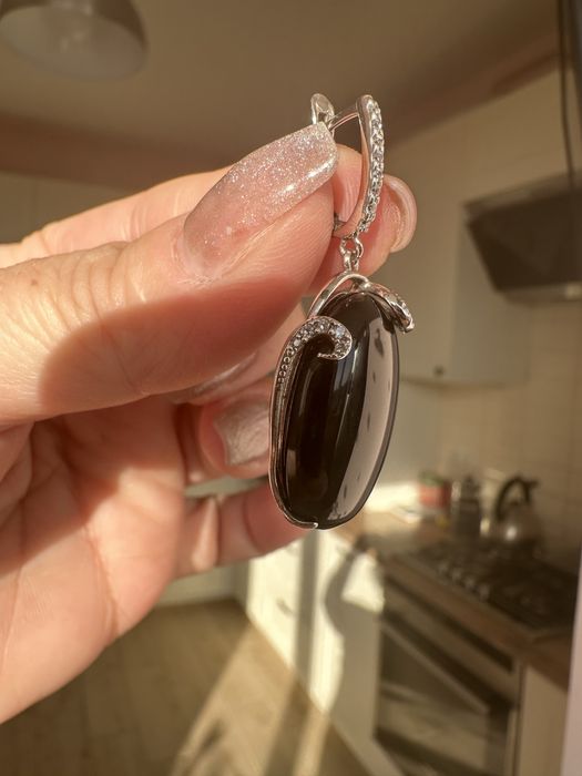 Срібний набір з Оніксом