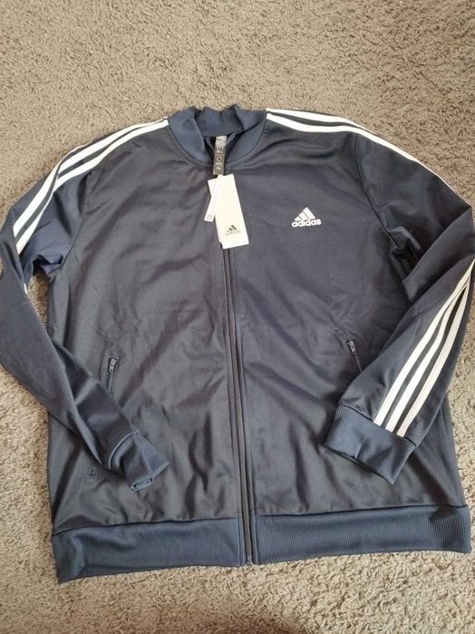 Bluza adidas granatowa biała xl