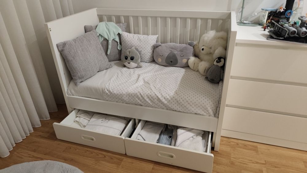 Bebe berço IKEA mais colchão baby flex