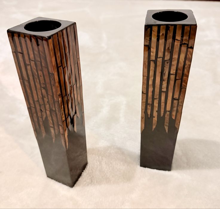 Castiçais / suporte para velas em madeira