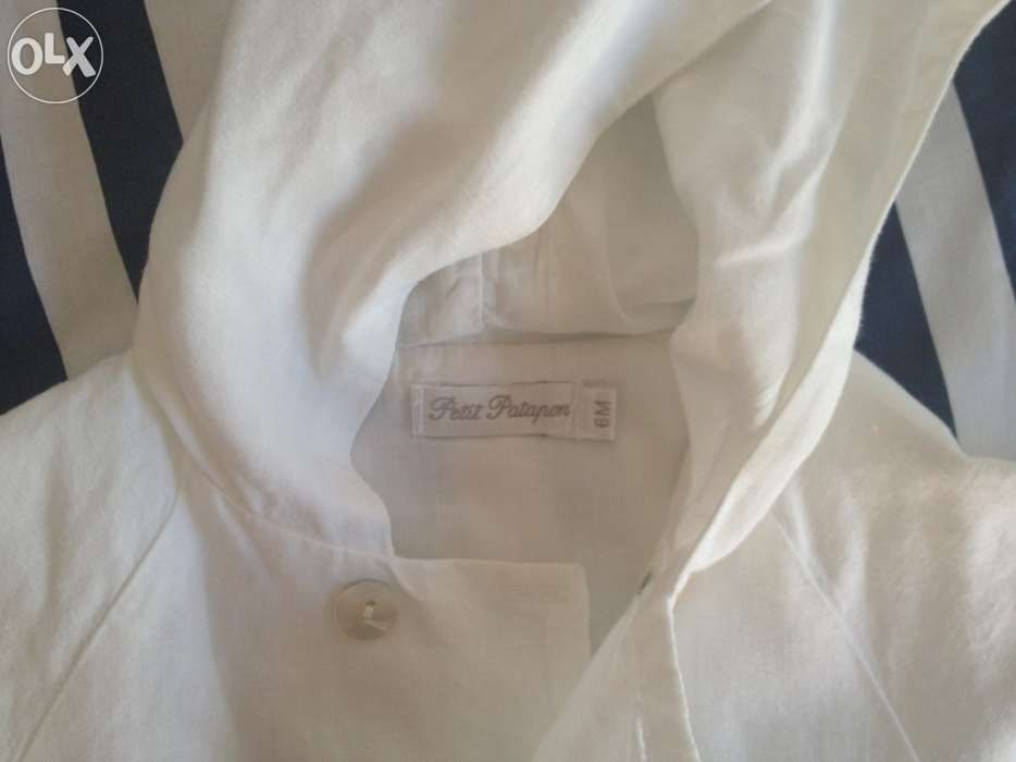 Conjunto em linho branco - Petit Patapon