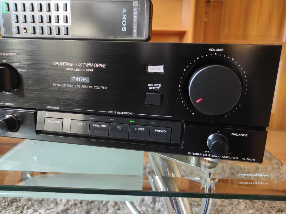 Wzmacniacz SONY TA-F417R oraz pilot i instrukcja