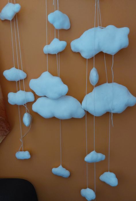 Hand made, pokój dziecka, ozdoby dekoracja chmurki, balony pod sufit