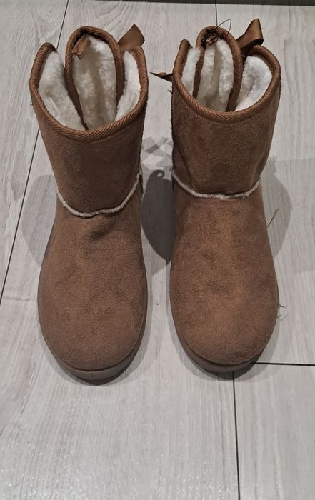 Botki, śniegowce brązowe - nowe