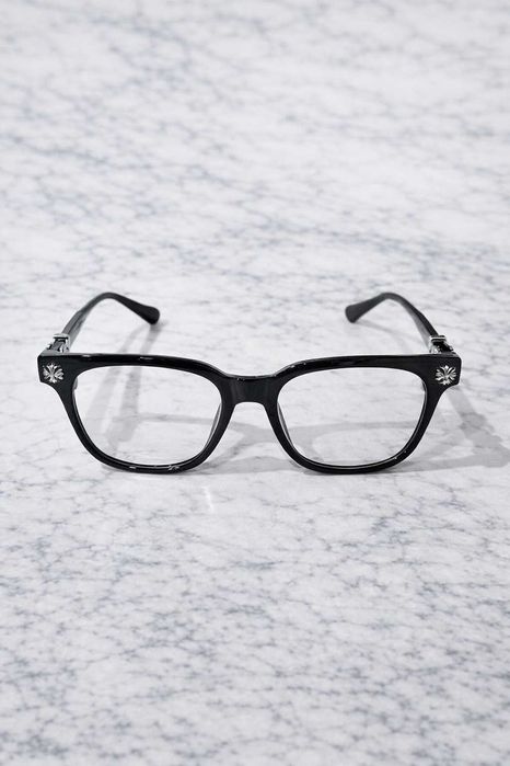 Czarne Okulary w stylu Chrome hearts