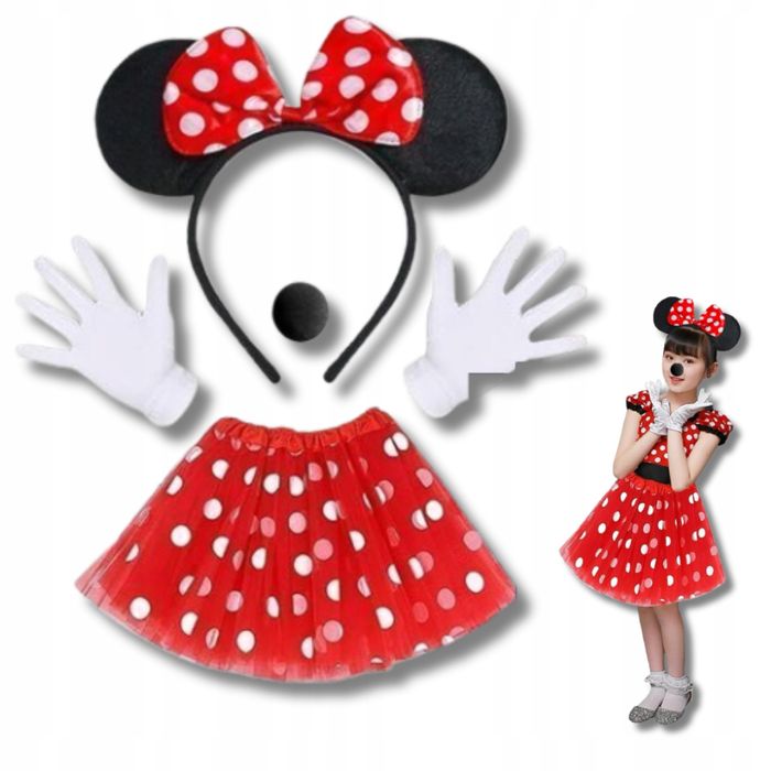 Strój kostium myszki Minni Mouse rozmiar uniwersalny nowy