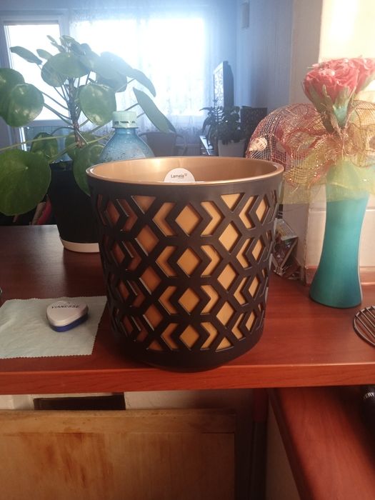 Doniczka z osłąką śr19cm,wys 21cm