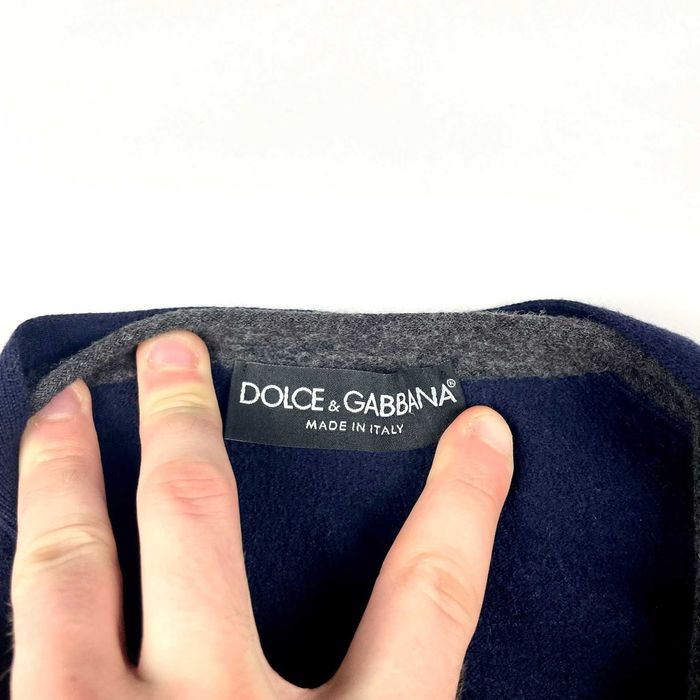 Dolce & Gabbana navy wełniany sweter vintage