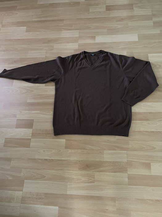 Sweter męski szary i brązowy m